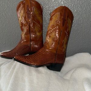 Brown Leather Cowboy Boots